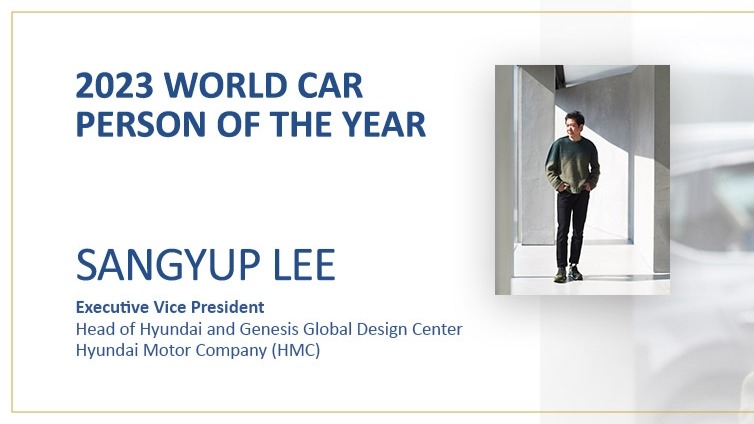 SangYup Lee est la personnalité automobile mondiale de l'année 2023